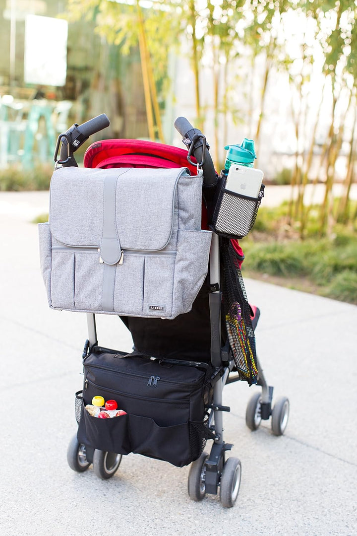 Cool 'N Cargo Stroller and Wagon Cooler and Organizer - Universal Fit - Insulated - Attaches to Strollers, Wagons, Walkers and Wheelchairs - Large Capacity - Black