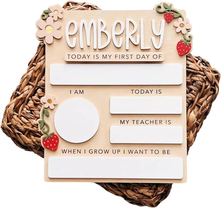 Personalized First and Last Day of School Chalkboard Sign, Custom Back to School Board for Kindergarten, Fun and Memorable, Perfect for Capturing Special Moments