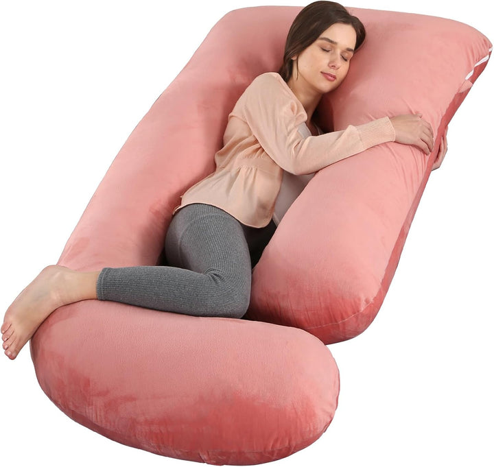 Pregnancy Pillow for Sleeping,Full Body Maternity Pillow with Removable Washable Cover,Support for Back,Hips,Legs,Belly for Pregnant Women