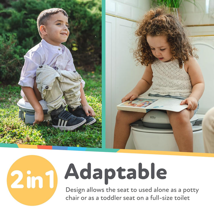 On-The-Go Portable Potty Seat - Travel Toilet Seat for Boys and Girls 18+ Months - Includes Storage Bag and Disposable Potty Liners - Toddler Travel Essentials - Toddler Potty Training Toilet