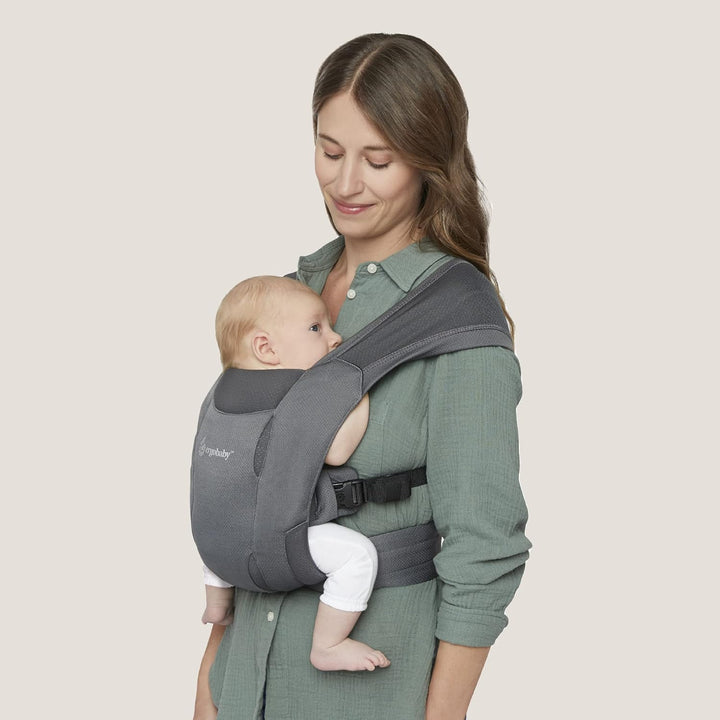Embrace Baby Carrier Newborn to Toddler - Breathable Baby Carriers for Summer - Cozy Essentials (7-25 Pounds), Ponte Knit, Cream