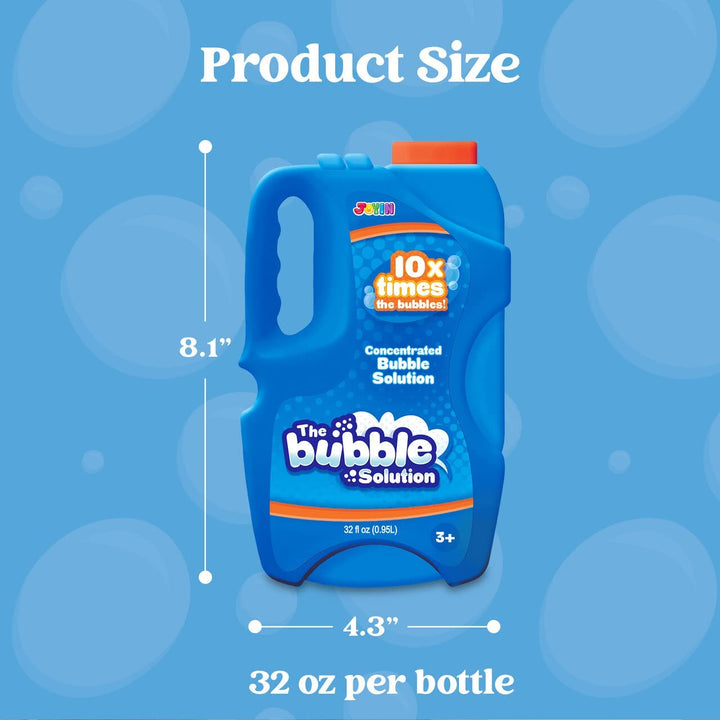 32 OZ Concentrated Bubble Solution (Close to 1L/ up to 2.5 Gallon Refills), Concentrated Solution Refills for Bubble Machine, Wands, Blower, Easter