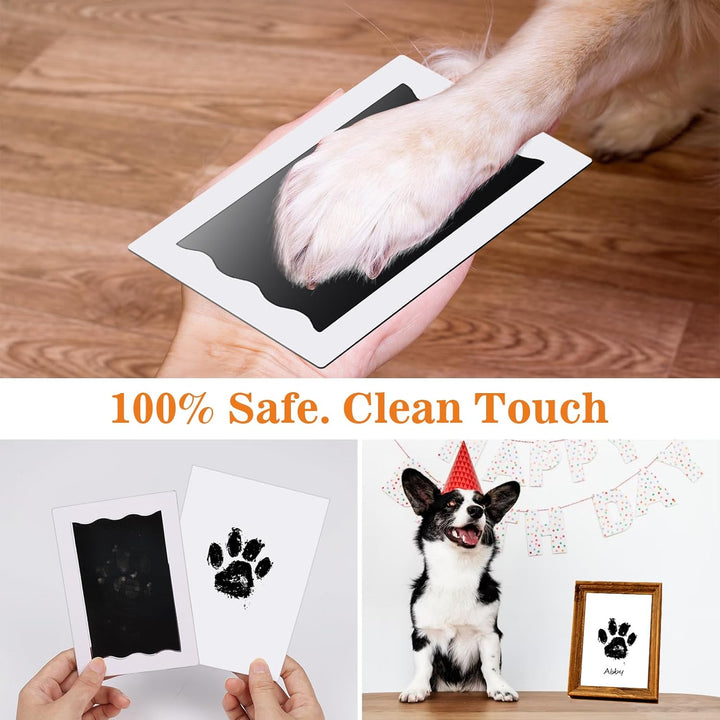 Baby Hand and Footprint Kit, Paw Print Kit for Dog Cats, 6 Inkless Print Pads, 12 Imprint Cards, Nose Print Stamp Pad for Dogs, Clean Touch Baby Footprint Kit, Pet Paw Ink Pad Family Keepsake