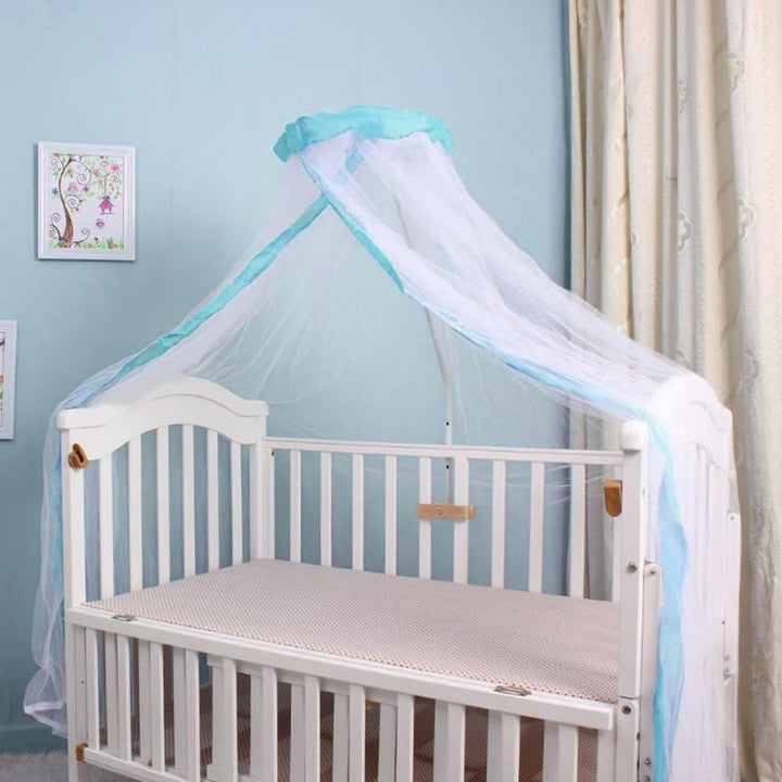 Crib Mosquito Net Crib Dome Bed Canopy Foldable Cot Net Tent Universal Palace Style Dome Bed Curtain (Stand Rod NOT Included)