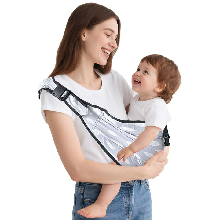 Baby Sling Carrier,Baby Carrier Newborn to Toddler Carrier Essentials Safety Non-Slip Baby Half Wrapped Sling Hip Holderr Carrying 8-35Lbs(Black)