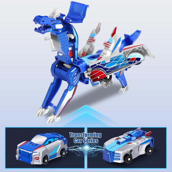The Ultimate Unicorn Car Toy！Two Children'S Car Robots Collide with Magnetic Transformation to Make the Mysterious Game of Unicorn Robots！Best Gift for Your Child'S Birthday！