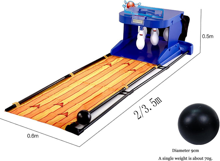Indoor Electronic Bowling Alley Game for Kids, Home Bowling Console with Automatic Reset, LED Scoreboard, Sound Effects, 3.5M/11Ft Bowling Set for Family Fun