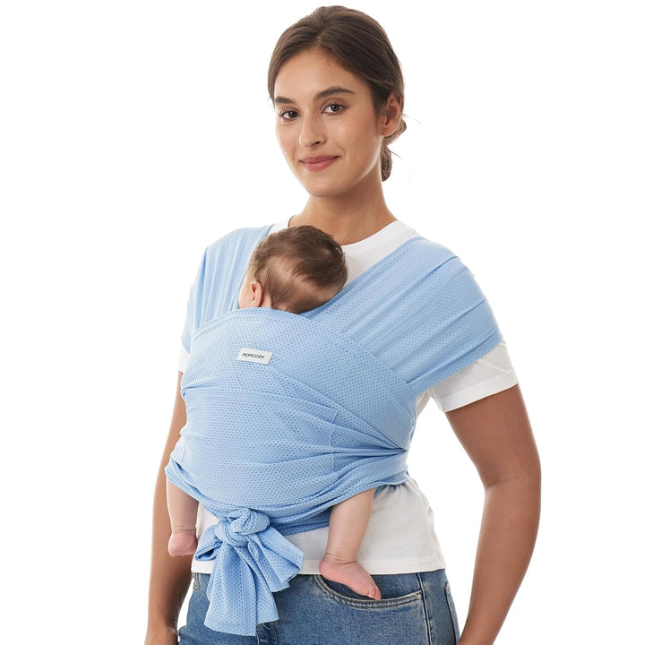 Baby Wrap Carrier, Easy to Wear Infant Carrier Slings, Lightweight Hands Free Baby Sling, Adjustable Baby Carriers for Newborn to Toddler 8-35 Lbs, Black