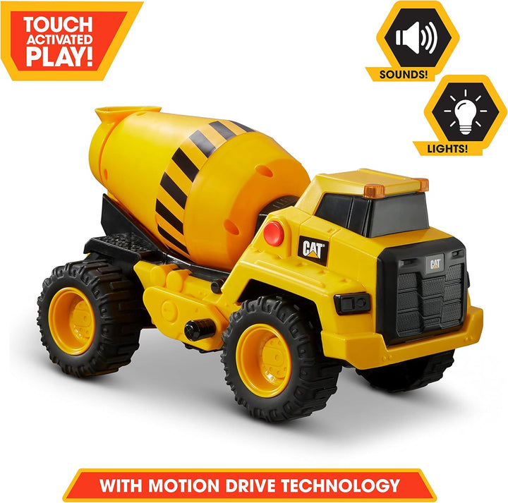 Construction Toys,  Construction 11.5" Power Haulers Cement Mixer, Realistic Lights & Sounds, Motion Drive Technology, Working Features, and Interactive Play for Ages 3+