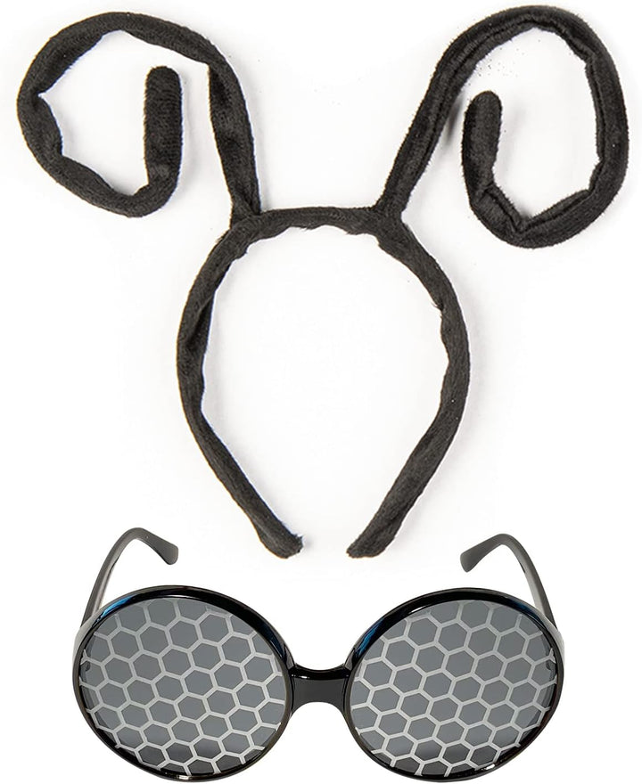 Bug Antenna Headband and Glasses - Insect Costume Headbands for Women and Kids - Bug Glasses and Headpiece - Moth Costume Accessories