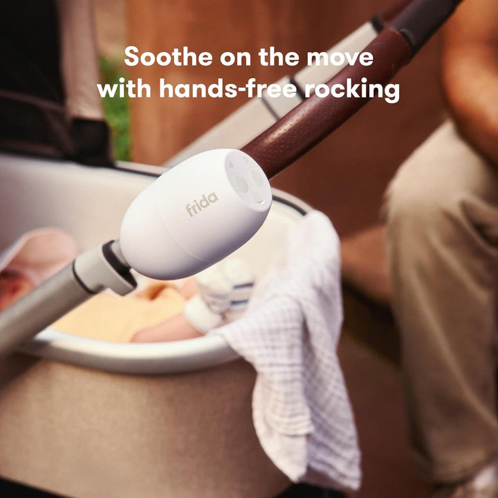 Hands-Free Rocker Device with 5 Vibration Levels, Universal Stroller Accessories, Rechargeable for Cribs & Strollers, Water-Resistant Baby Soother