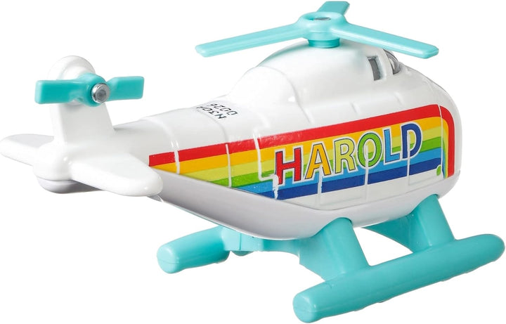 Fisher-Price GYV67 Rainbow Harold Push-Along Toy Helicopter for Preschool Kids Ages 3 Years and Up, Multicolor, 4.0 Cm*4.0 Cm*8.5 Cm