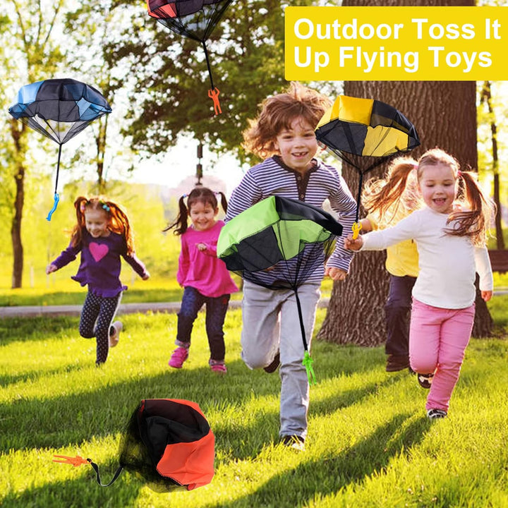 10 Pack Parachute Toy,Tangle Free Throwing Toy Parachute,Outdoor Toss It up Flying Toys for Kids,Gifts(5 Colors)