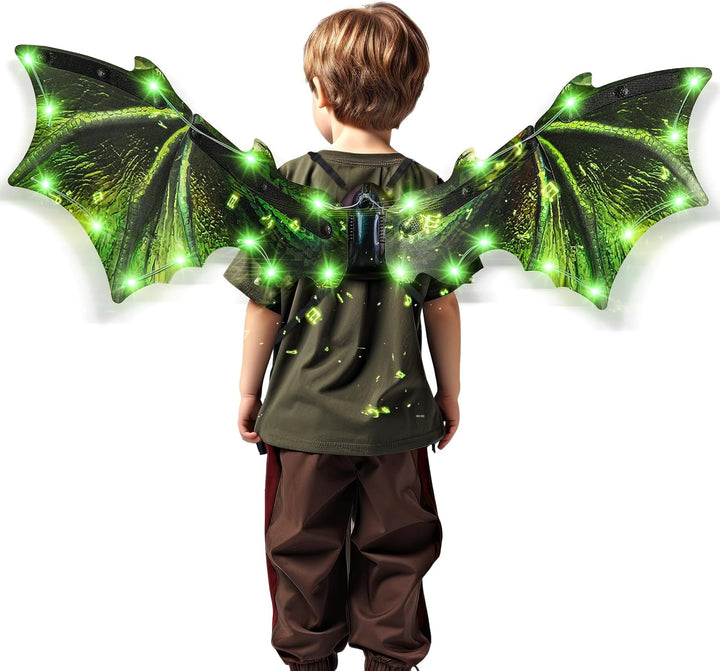 Electric Fairy Wings for Girls, Light up Moving Butterfly Wings with LED Lights and Music, Toy for Kids as Halloween Valentine Birthday Christmas Party Costume Princess Cosplay Dress up Gift