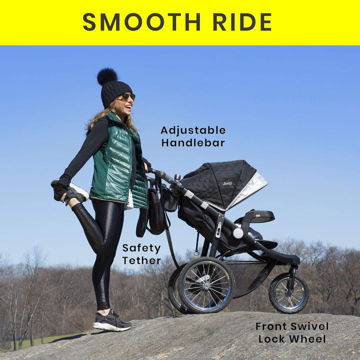 Jeep Cross-Country Sport plus Jogging Stroller by , Charcoal Galaxy