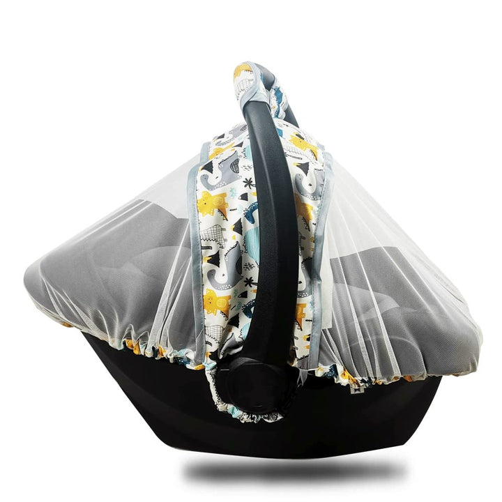 Stroller Netting Mosquito for Baby, Sewn in Pouch, Toddler Mosquito Net for Stroller with Storage Bag, Infant Car Seat Mesh Net, Black