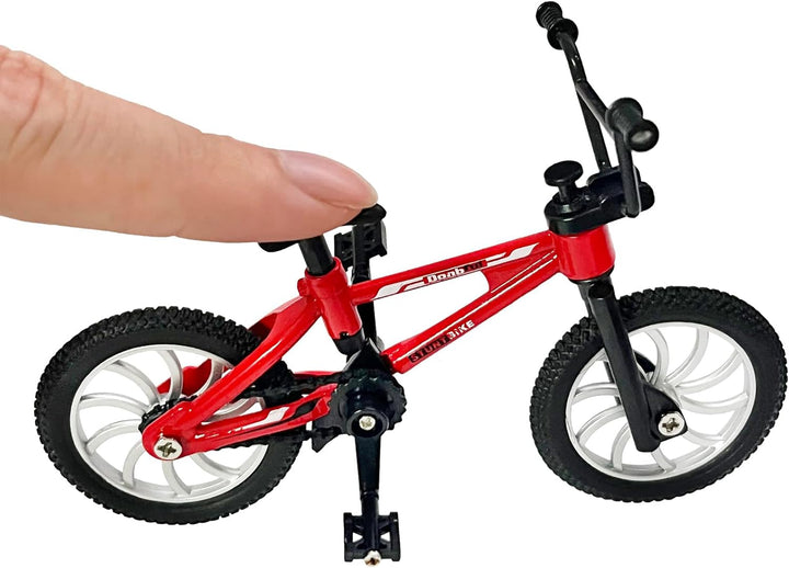 Mini Finger Bike Toy – Alloy Mountain Bicycle Model with Tools, Movable Parts, Gift for Kids & Collectors (Red)