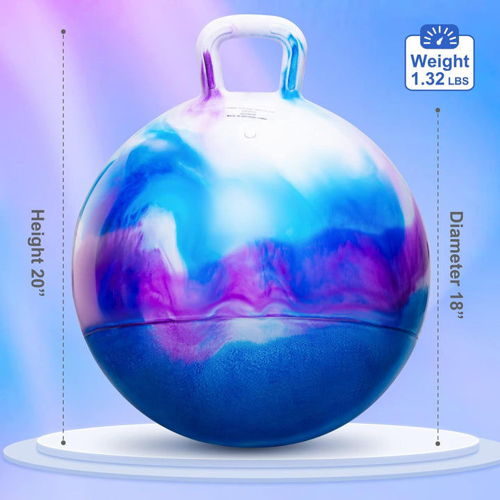 Hopper Balls for Kids 3-8, 18 Inches Bouncy Ball with Handle, 18" Inflatable Bouncing Hopper, 45Cm Jumping Toys, Garden Hopping Toys Girls Boys Gifts