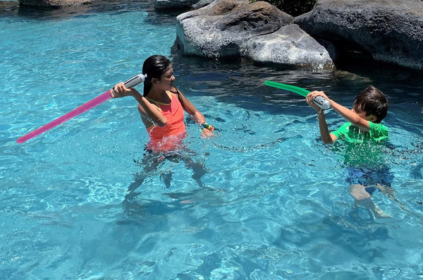 Inflatable Light Saber Sword Toys Set for Kids Party Favors, 30 Inches (Pack of 8)