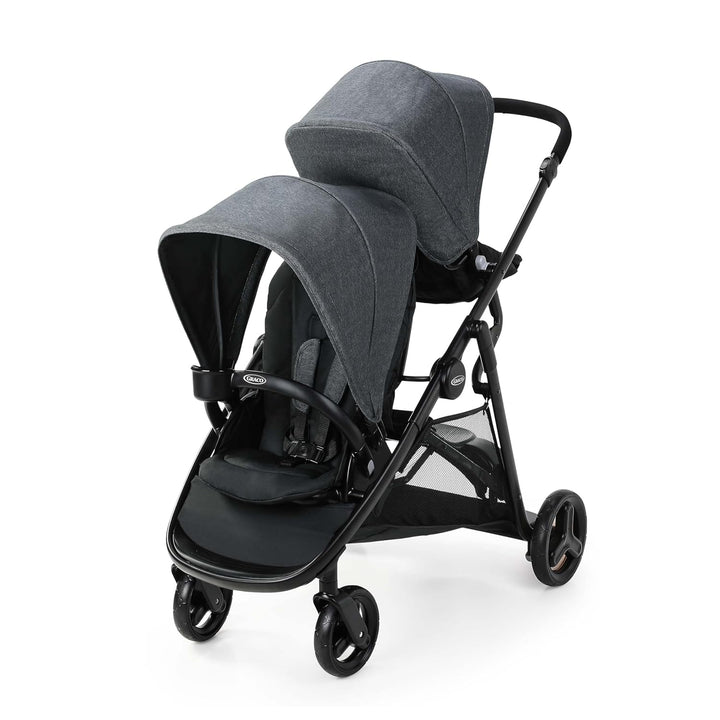 Ready2Grow LX 2.0 Double Stroller Features Bench Seat and Standing Platform Options, Clark
