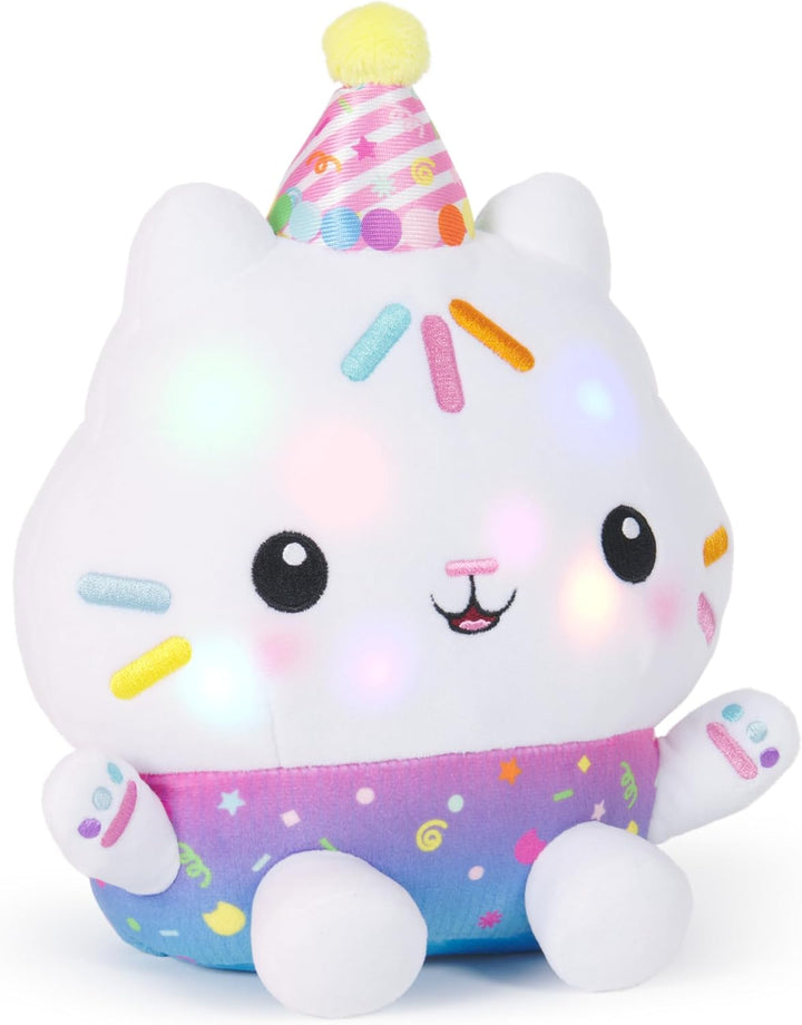 Celebrations, Sprinkle Party Cakey Cat Plush, 10-Inch Interactive Stuffed Animal with Sounds, Kids Toys for Girls & Boys Ages 3+