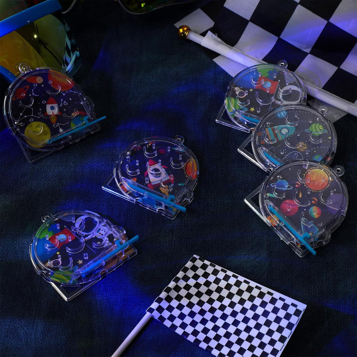 72 Pack Space Themed Pinball Toys Mini Pinball Machine for Space Party Favors Toys Stuffers Goodie Bag Fillers Prizes Rewards