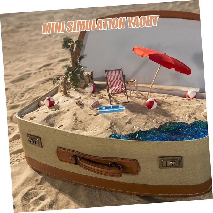 10Pcs Miniature Yacht Boat Models for Micro Landscape Decoration Nautical Theme Party Favors and DIY Fairy Garden Accessories