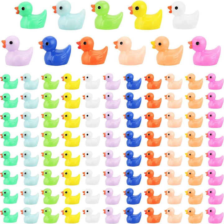 240 Pcs Mini Ducks Tiny Duck Figurines Bulk for Garden Micro Landscape, Mini Resin Ducks for Dollhouse Aquarium Potted Ornament Charms Party Toys DIY Craft Accessories