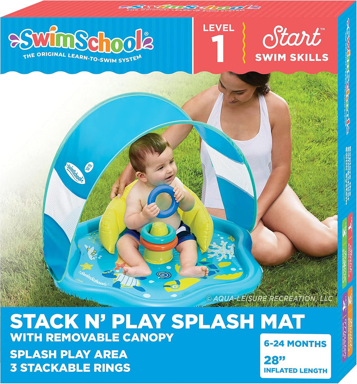 Infant Baby Pool Floats, Free Swimming, Super Buoyant – Ages 6-24 Months – Multiple Colors/Styles – Adjustable Canopies and Seats, Splash & Play Baby Floaties