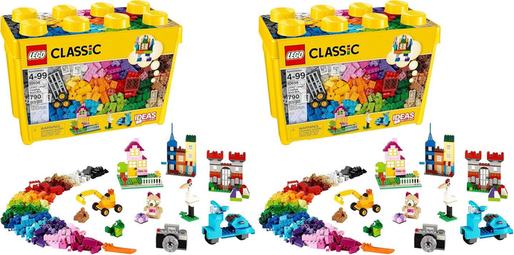 Classic Large Creative Brick Box 10698 Building Toy Set, Toy Storage Solution for Home or Classrooms, Interactive Building Toy for Kids, Boys, and Girls