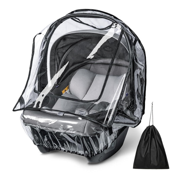 Car Seat Rain Cover, Baby Car Seat Rain Cover Universal with Side Ventilation and Quick-Access Large Window, Protected from Rain, Snow, Wind and Dust, Baby Travel Accessories