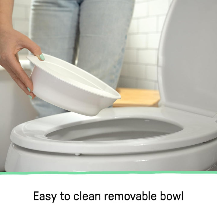 Summer Infant by  My Size Potty Pro in White, Toddler Potty Training Toilet, Lifelike Flushing Sound, for Ages 18 Months+, up to 50 Pounds