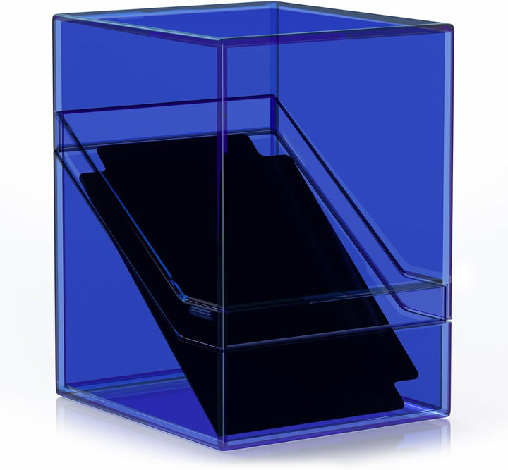 Card Deck Cases, 6 Pack Acrylic Commander Deck Box Holding 100+ Sleeved Cards with 6 Dividers, Clear Card Storage Box Fit for MTG, TCG, Sports Cards