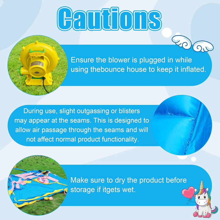 Inflatable Water Slide: 6 in 1 Bounce House Water Park for Kids - Climbing Wall Splash Pool 2 Water Cannon 2 Slide Basketball Rim - 550W Blower - for Outdoor Backyard Birthday Party