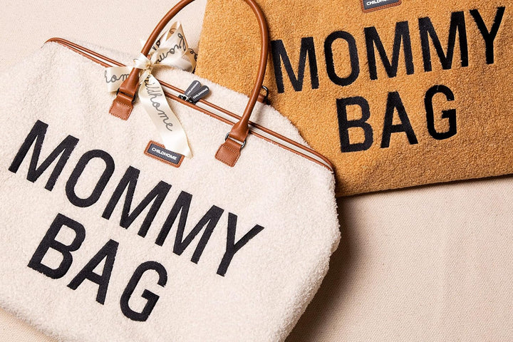 the Original Mommy Bag, Large Baby Diaper Tote Bag, Mommy Hospital Bag, Mommy Travel Bag, (Teddy White)