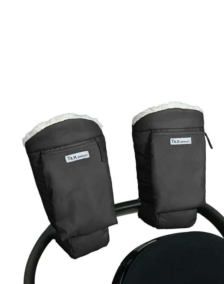 7AM Enfant Stroller Warmmuffs - Polar Hand Warmers with Anti- Freeze, Cold Weather, Water Repellent & Warm Hand Gloves for Pushchair, Pram, Stroller & Car Seat Bar