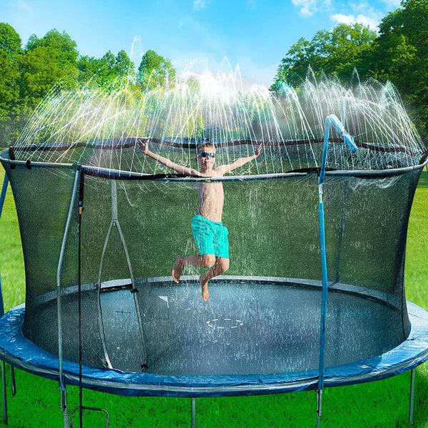 Trampoline Sprinklers for Kids, Outdoor Trampoline Spary Park Fun Summer Water Toys.(39Ft)