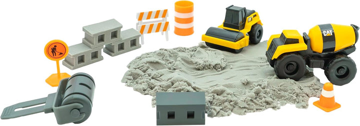 Construction Toys, Dig N' Build Dirt Playset with 10 Oz of Compound, 2 Little Machine Vehicles, Ages 3+