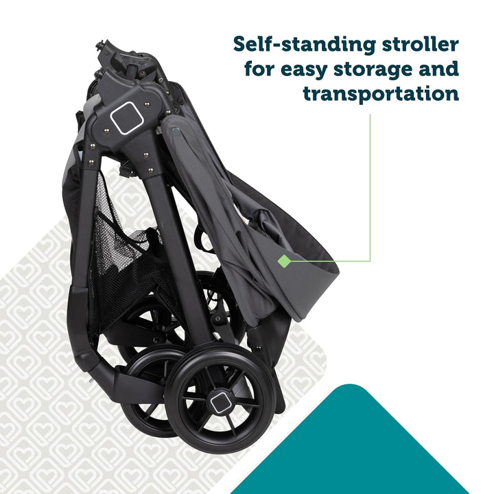 Smooth Ride Travel System Stroller and Car Seat Onboard™ FLX - Efficient Infant Car Seat Stroller and Infant Car Seat and Stroller Combo, Monument
