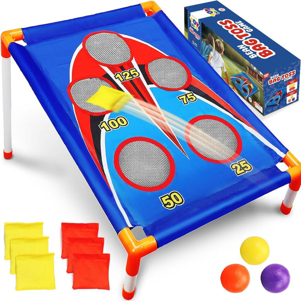 Bean Bags Toss Carnival Games, Cornhole, Outdoor Toys for Kids Ages 4-8, Backyard Game Sports & Outdoor Play, outside Toys for Ages 5-7, Family Lawn Yard Games Birthday Party, Gift for Boys