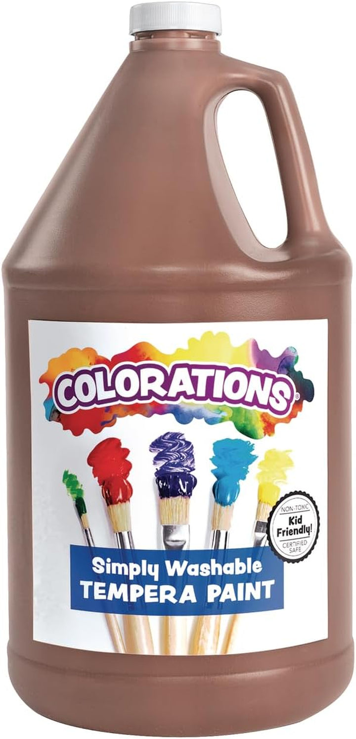 Paraben-Free Washable Tempera Paint for Kids - 1 Gallon Value Size. Vibrant White. Non-Toxic and Made in the USA