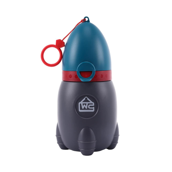 Travel Urinal for Kids,Rocket Toys Portable Emergency Urinal for Toddler,Light and Easy to Carry,Suitable for Car,Travel,Camping and Children'S Urinal Potty Training(Deep Blue)