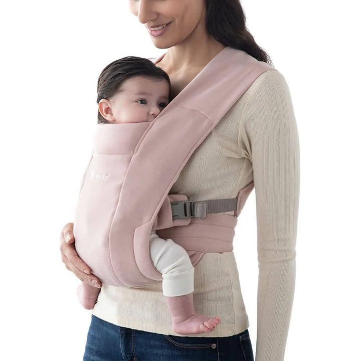 Embrace Baby Carrier Newborn to Toddler - Breathable Baby Carriers for Summer - Cozy Essentials (7-25 Pounds), Ponte Knit, Cream