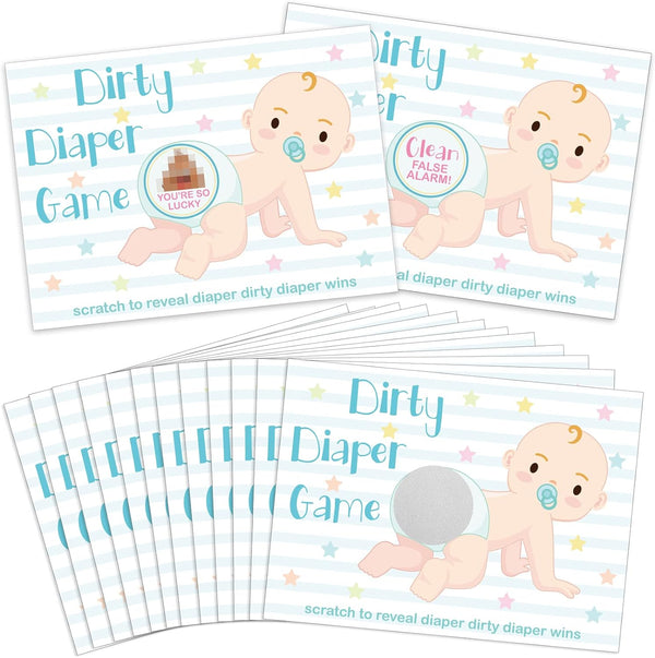 60 Pieces Baby Shower Scratch off Game Funny Raffle Cards Baby Shower Party Games Decorations Cute Activity for Activity and Idea for Boy Girl(Nude Color)