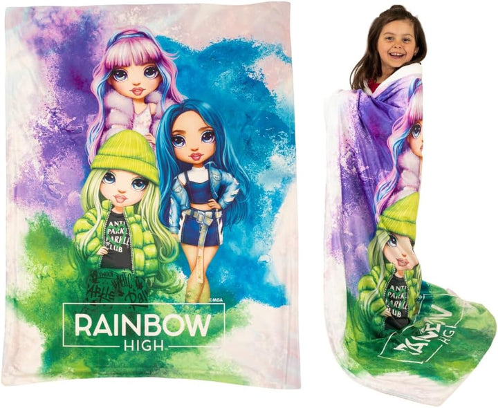 Gabby'S Dollhouse Cakey and Pandy Kids Bedding Super Soft Micro Raschel Throw, 46 in X 60 In, by