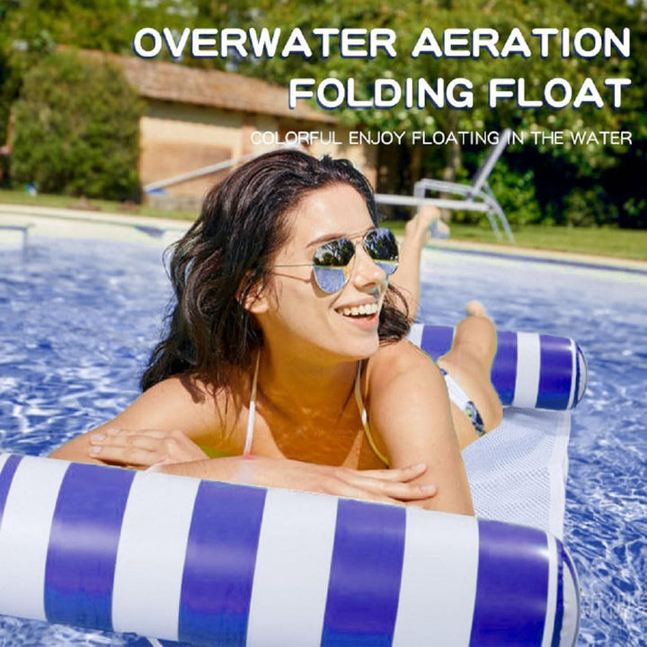 2-Pack Swimming Pool Float Hammock, Multi-Purpose Inflatable Hammock Pool Hammock (Saddle, Lounge Chair, Hammock, Drifter), Water Hammock Lounge