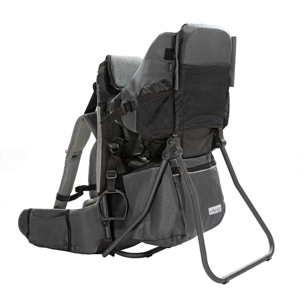 Cross Country Baby Backpack Carrier, Grey, Toddler Hiking Backpack with Comfortable Seat, Adjustable Straps & Belt, Foldable Frame Lightweight Large Capacity Child Carrier for Outdoor