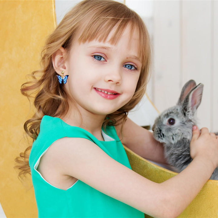 20 Pairs Kids Clip-On Earrings - Cute Animal Designs, Non-Pierced for Girls