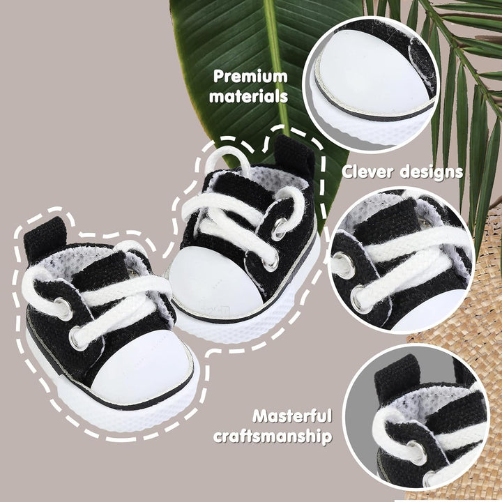 2025New Doll Shoes,For Bubu Shoes, Perfect Match for Bubu Clothes,Shoes for 15&17Cm Doll Accessories,1 Pair of Mini Black Canvas Shoes