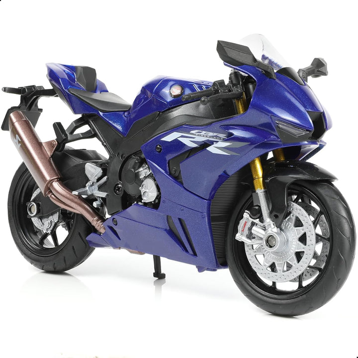 1:12 Motorcycle Model Toy for Yamaha YZF-R1M 1000R Metal Die-Cast with Plastic Motorcycle Model No Assembly Required Mini Finished Moto Gift for Adult（Silver）